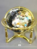 MODERN GLOBE in a brass stand, 45cms overall diameter
