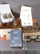 WATERFORD MARQUIS - four Pilsner glass box sets, 'Grey Goose Le Grand Fizz' pair of boxed wine