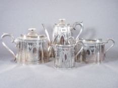 ELECTROPLATE FOUR PIECE TEA SERVICE