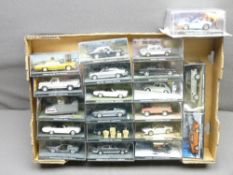 DIECAST MODEL VEHICLES - approximately 20 cased 007 James Bond film related