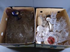 GLASSWARE - quality drinking and other (two boxes)