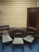 ANTIQUE & VINTAGE FURNITURE, a parcel, to include a mahogany gate-leg dining table and four