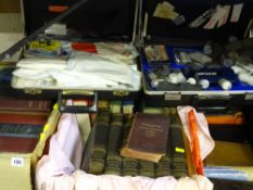 MEDICAL EQUIPMENT and associated books including six volumes of Harmsworth's Home Doctor