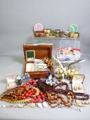 VINTAGE & LATER COSTUME JEWELLERY, a good mixed quantity including watches and other collectables