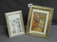 HALLMARKED SILVER PHOTOGRAPH FRAME and one other
