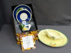 'CLARICE CLIFF BIZARRE' a boxed limited edition trio by Wedgwood based upon an original with