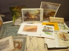 PAINTINGS, PRINTS, EPHEMERA - a parcel