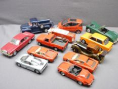 DIECAST MODEL VEHICLES - approximately 12 model cars to include Rolls Royce, Porsche, Ferrari GTO