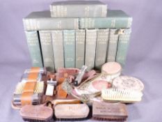 THE NEW GRESHAM ENCYCLOPAEDIA, TWELVE VOLUMES, vintage items including dressing table set, vanity