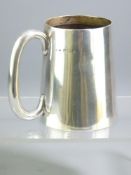 SILVER TANKARD, Birmingham 1923, Maker Joseph Gloucester Ltd, 5.2 troy ozs. 9.25cms H
