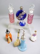 ROYAL WORCESTER SNUFFER and a Dutch girl bottle with cork stopper, the snuffer in the form of a