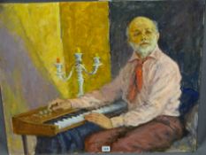 MIKE PENDLETON oil on board - 'The Pianist', signed, 60 x 76cms
