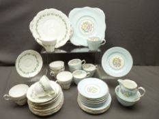 ROYAL GRAFTON PETUNIA and Regency English Shamrock decorated teaware