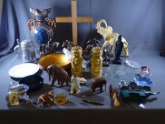 HORSE RACING MODELS ON PLINTHS, resin 'Dogs of Foe' ETC