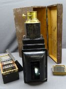 MAGIC LANTERN in a wooden box with slides