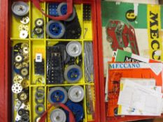 MECCANO NO 9 BOXED SET with lift out tray and various associated ephemera (unchecked)