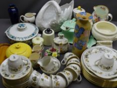 ROYAL DOULTON LARCHMONT TEAWARE, Hammersley floral decorated jug and a quantity of other porcelain