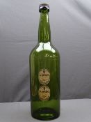 ORNAMENTAL GREEN COLOURED GUINNESS BOTTLE, 74cms H