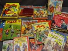 COMICS & BOOKS - Roy Rogers, Tom Mix, Buffalo Bill, Sunny Stories, Monster Book for Boys ETC