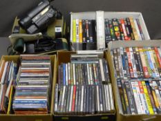 CDs, DVDs and video camera