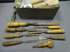 VINTAGE CHISELS, TOOLS ETC