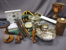 EPNS WARE, boxed Portmeirion Botanic Garden teaspoon sets and a South Africa rugby apron ETC