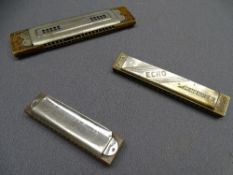 F.A. RAUMER - 'Happy Youth', 'Feinste Silber Stimmer' M Honer Echo mouth organs (3)