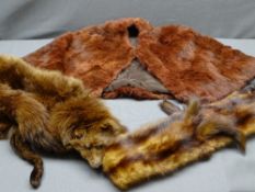 FUR SHAWL and two fur wraps