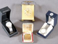 SEKONDA WATCHES - two cased, a Colibri cased lighter and a brass effect carriage clock