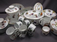 ROYAL WORCESTER EVESHAM DINNER & TABLEWARE, 30 plus pieces including covered tureens ETC