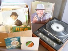 BANG & OLUFSEN BEOGRAM 1500 TURNTABLE and a quantity of vinyl LPs and 45s, mainly easy listening