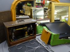 SINGER SEWING MACHINE IN A CASE, quantity of mirrors, fireguard, Beko tv ETC