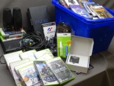 XBOX 360, PS2 and a quantity of PC, XBOX ETC games and associated items