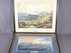 JULIE ROBERTS watercolour - 'The wreck of the Royal Charter 1854', signed and dated 1989, 32 x 43cms