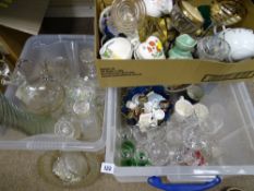 ANTIQUE GLASSWARE and other and mixed porcelain