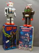 TWO BOXED BATTERY OPERATED ROBOTS, titled 'Thunder Robot' and 'Robot 2008'