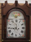 RUDOLPHUS PREECE HEREFORD OAK LONG-CASE CLOCK, painted arched dial set with Roman numerals,