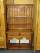 NEAT PINE KITCHEN POTBOARD DRESSER, 162cms H, 92cms W, 38cms D