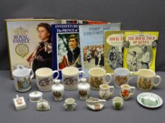 COMMEMORATIVE WARE - mugs, ephemera and a small parcel of crested china and similar