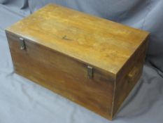 VINTAGE CAMPHORWOOD CHEST, 42cms H, 91.5cms W. 53.5cms D