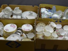 ROYAL ALBERT SILVER BIRCH TEAWARE, Grafton, Queen Anne and other teaware (3 boxes)