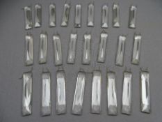 GLASS HANGING LUSTRES, an assortment of