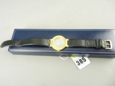 GERALD GENTA FOR ASPREY 18CT GOLD WRIST WATCH circa 1980s with prism cover over a mirrored dial, the