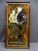 PICKWICK PAPERS - framed porcelain plaque, 44 x 24cms overall