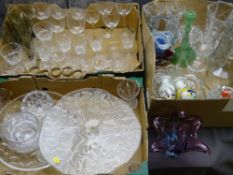 QUALITY GLASSWARE including etched decanter, Art glass ETC