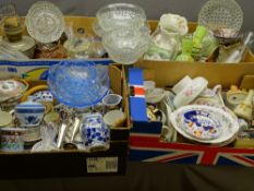 GAUDY WELSH, copper lustre, carnival glassware and a large parcel of other glassware, china ETC (5