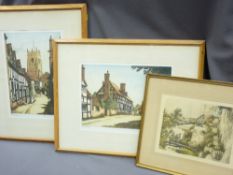 J LEWIS SAINT artist's proof coloured lithographs, a pair, titled 'Claverley near Bridgnorth', 38