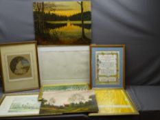 KEITH ANDREW sketch - a farmer's plough, signed, 33 x 55cms, 'Eisteddfod Genedlaethol 1995' framed