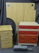 UPCYCLED VINTAGE PAINTED CHEST OF FOUR DRAWERS, 86.5cms H, 76cms W, 46cms D with a modern