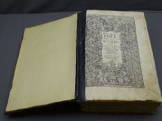 OLD BIBLE dated 1540(correction probably 1640), cover size 44 x 30